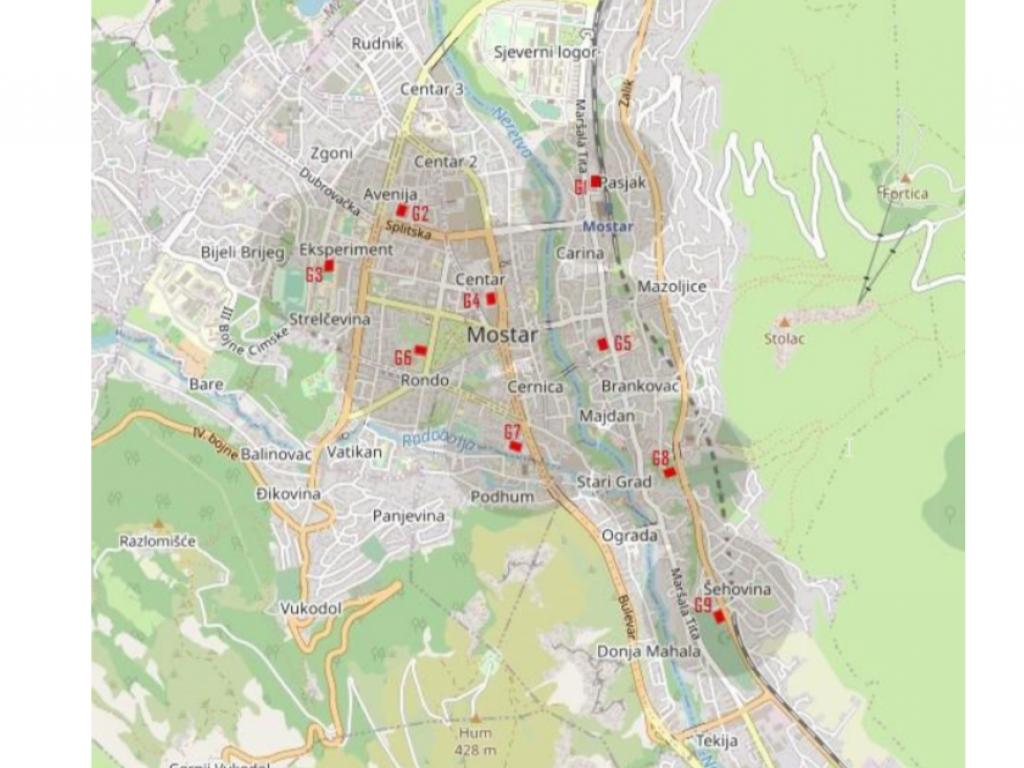 mostar - karta
