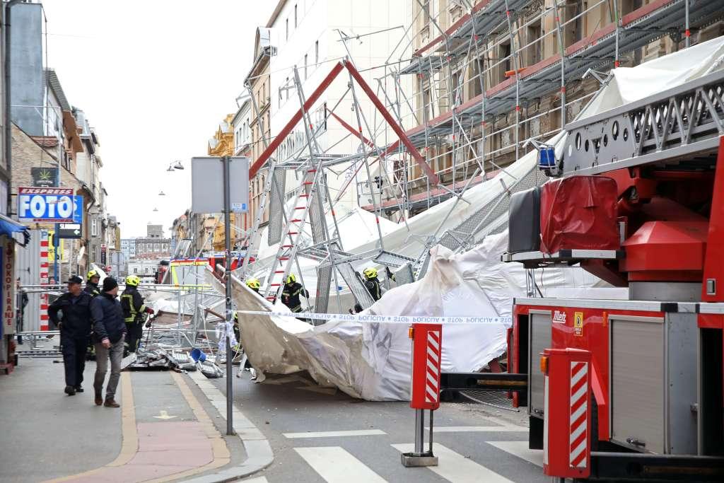Pala skela u središtu Zagreba