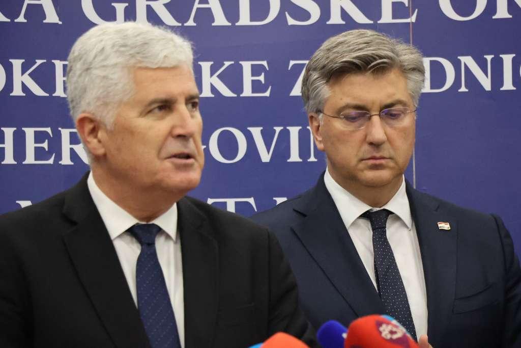 Plenković i Čović: Snažna podrška BiH na europskom putu, ali i suradnja sestrinskih stranaka 
