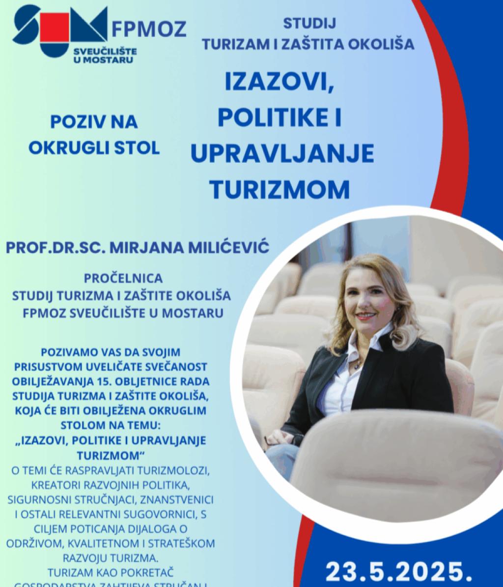 Okrugli stol u Mostaru: Izazovi, politike i upravljanje turizmom