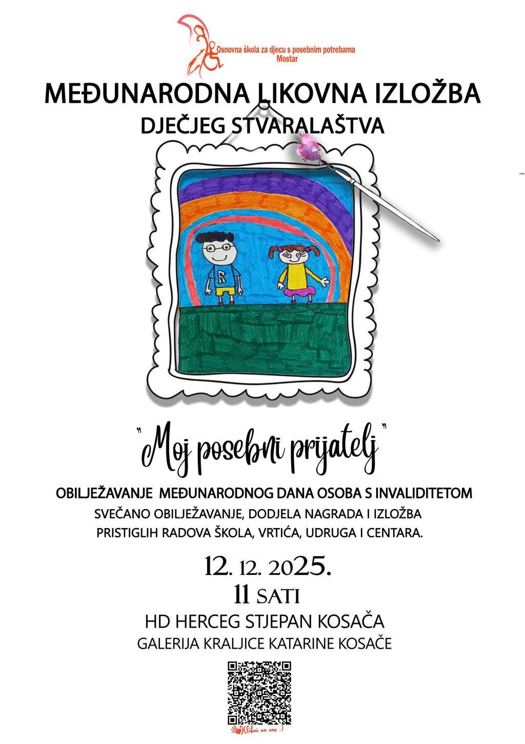 U Mostaru Međunarodna likovna izložba 'Moj posebni prijatelj'