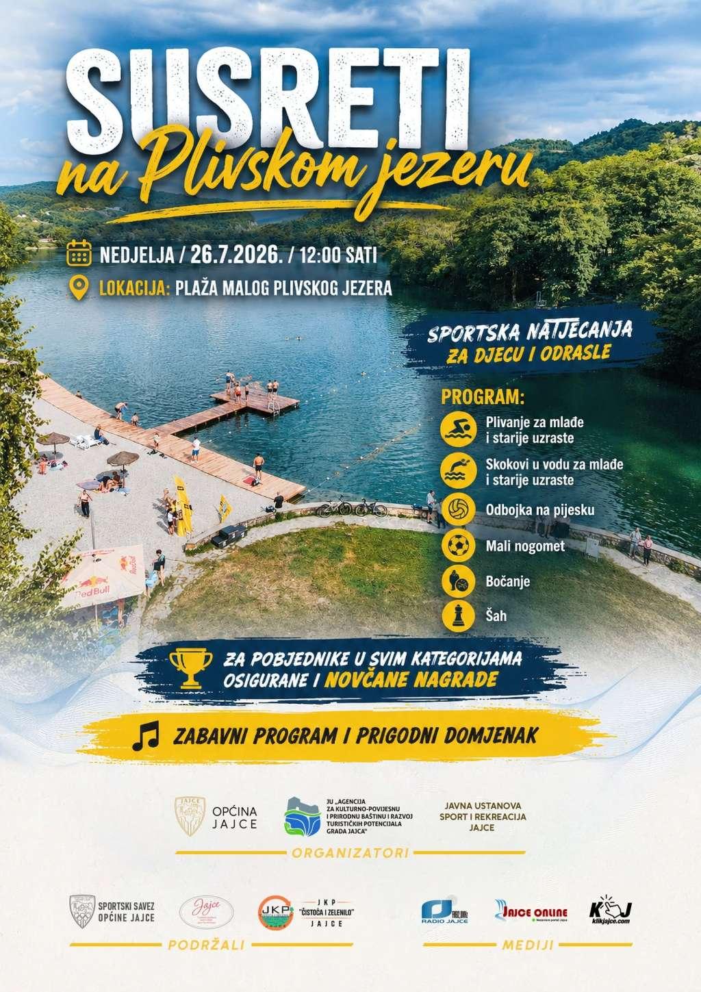 'Susreti na Plivskom jezeru' nude bogat sportski i zabavni program